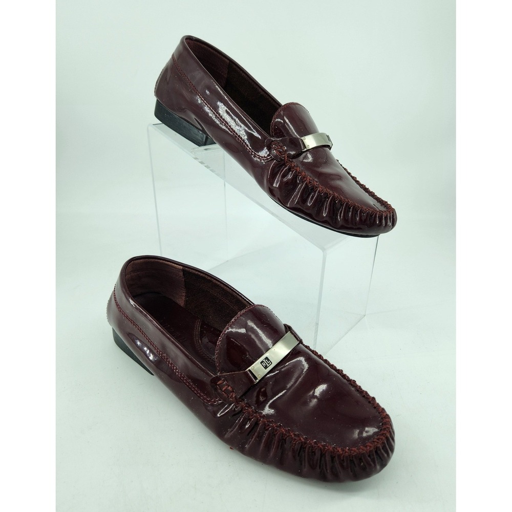 Lauren Ralph Lauren Loafers Womens 8.5 Burgundy Patent Leather Moc Toe WG1159
